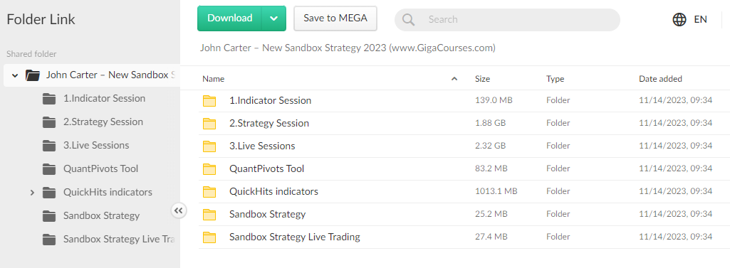 John Carter – New Sandbox Strategy 2023