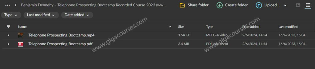 Benjamin Dennehy – Telephone Prospecting Bootcamp Recorded Course 2023